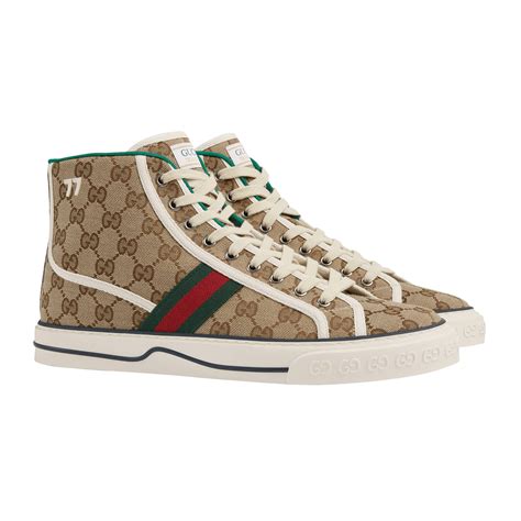 tenis de gucci hombre|gucci canvas high top sneakers.